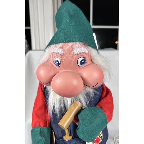 VTG Christmas Motionette Animated Santakins Grubby Elf Figures Fairy Gnome Works - Picture 4 of 9